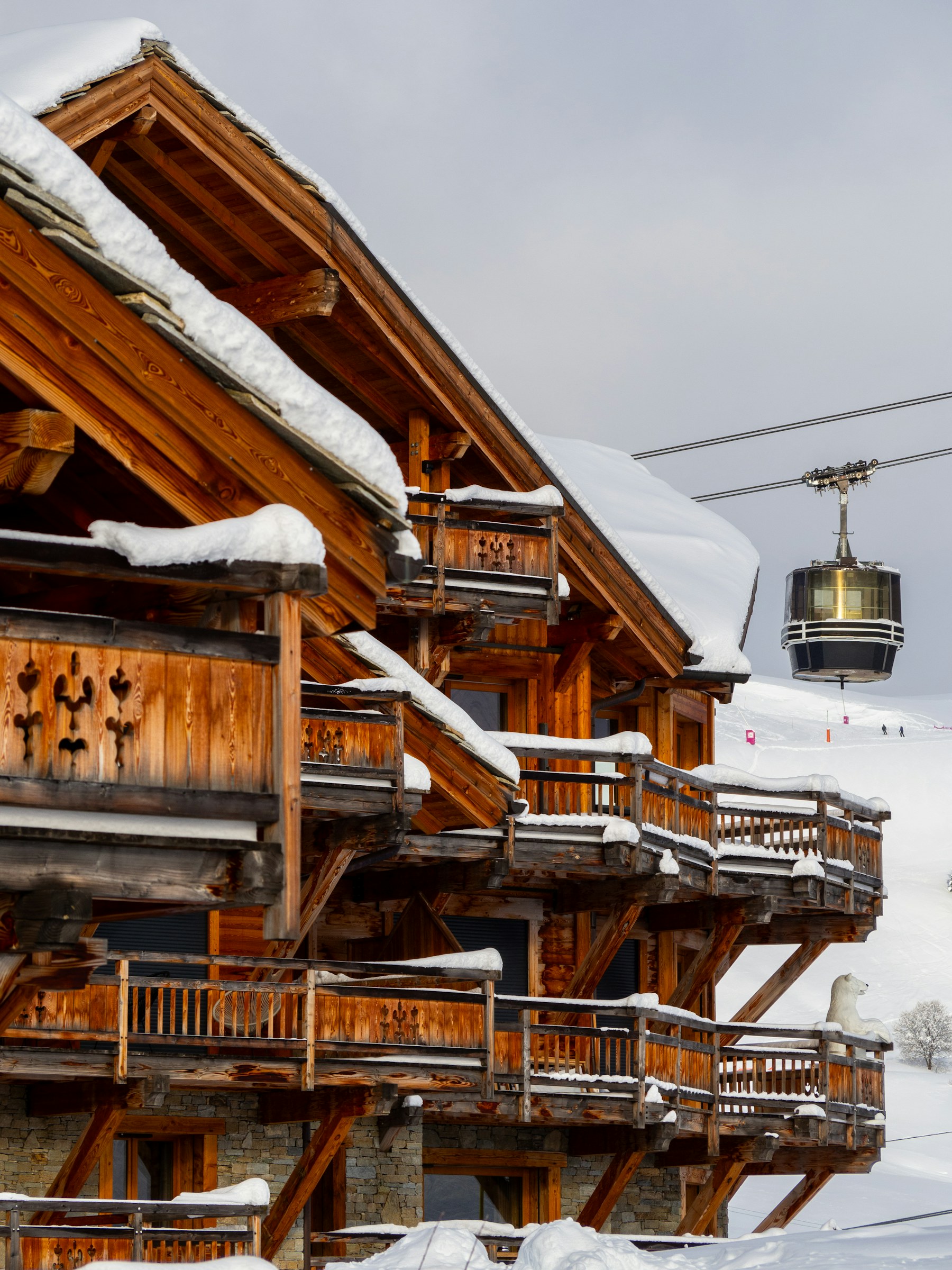 Luxury chalet in the Alps in winter